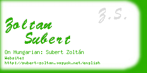 zoltan subert business card
