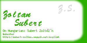 zoltan subert business card